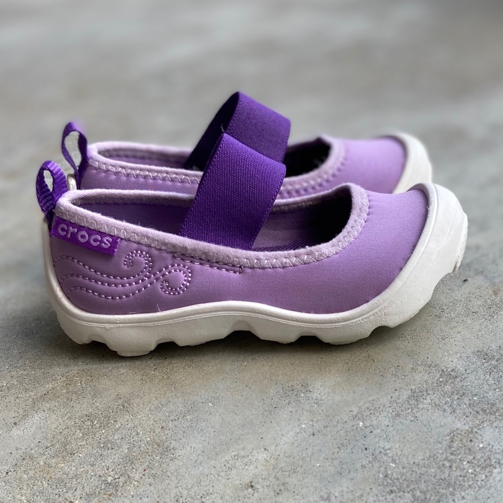 CROCS Purple Duet Busy Day Mary Jane Size 7